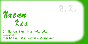 natan kis business card